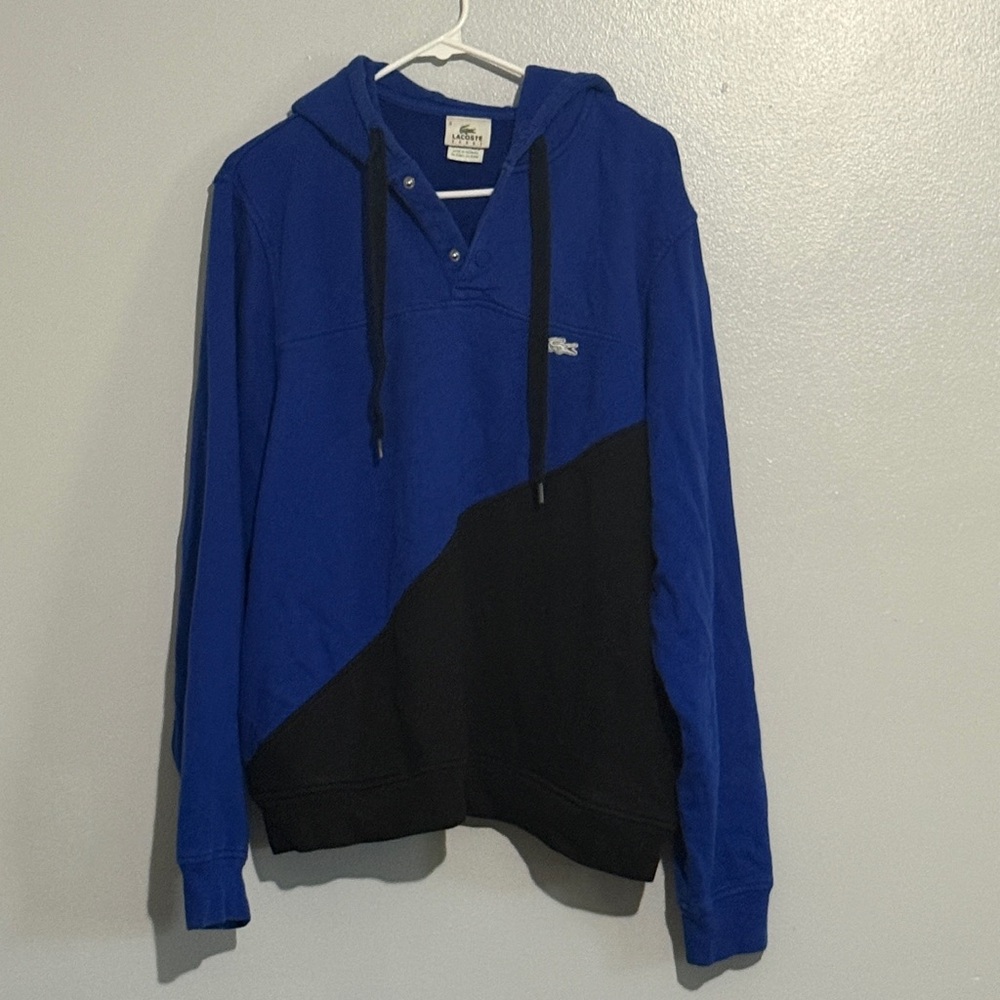 Lacoste Blue and Black Men's Hoodie